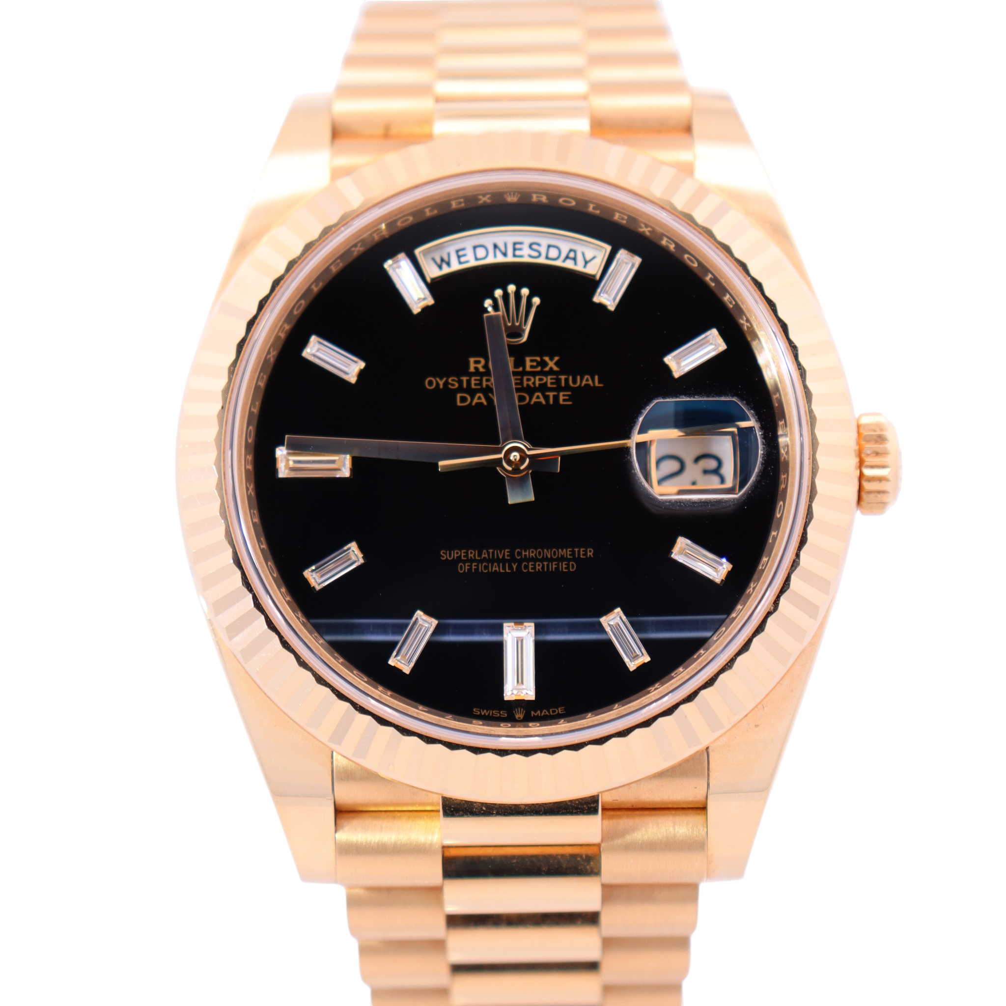 Rolex Day-Date 40mm Onyx Dial Watch Ref# 228238 - Happy Jewelers Fine Jewelry Lifetime Warranty