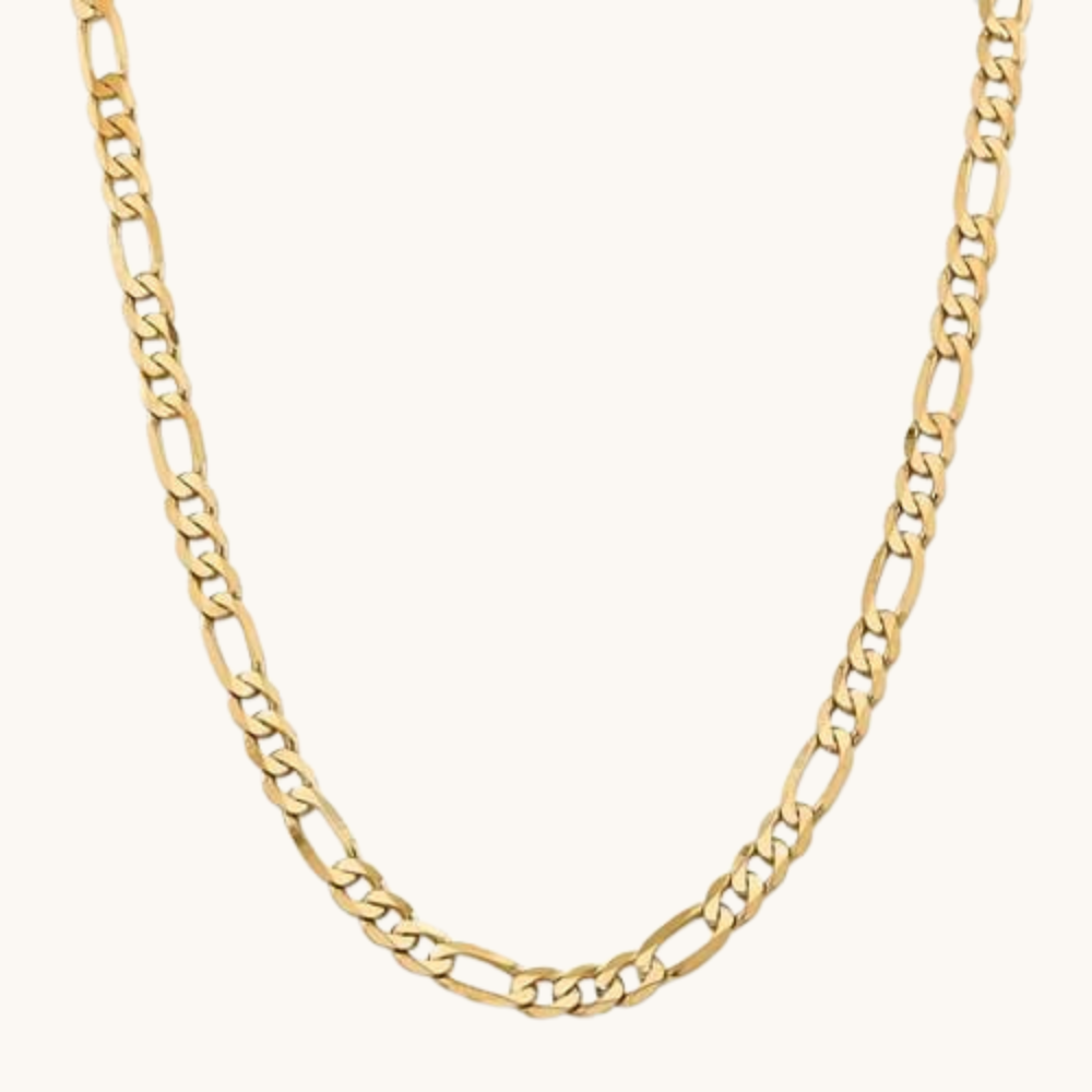 8.50mm Flat Figaro Chain Necklace