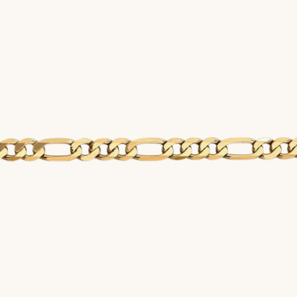 8.50mm Flat Figaro Chain Necklace