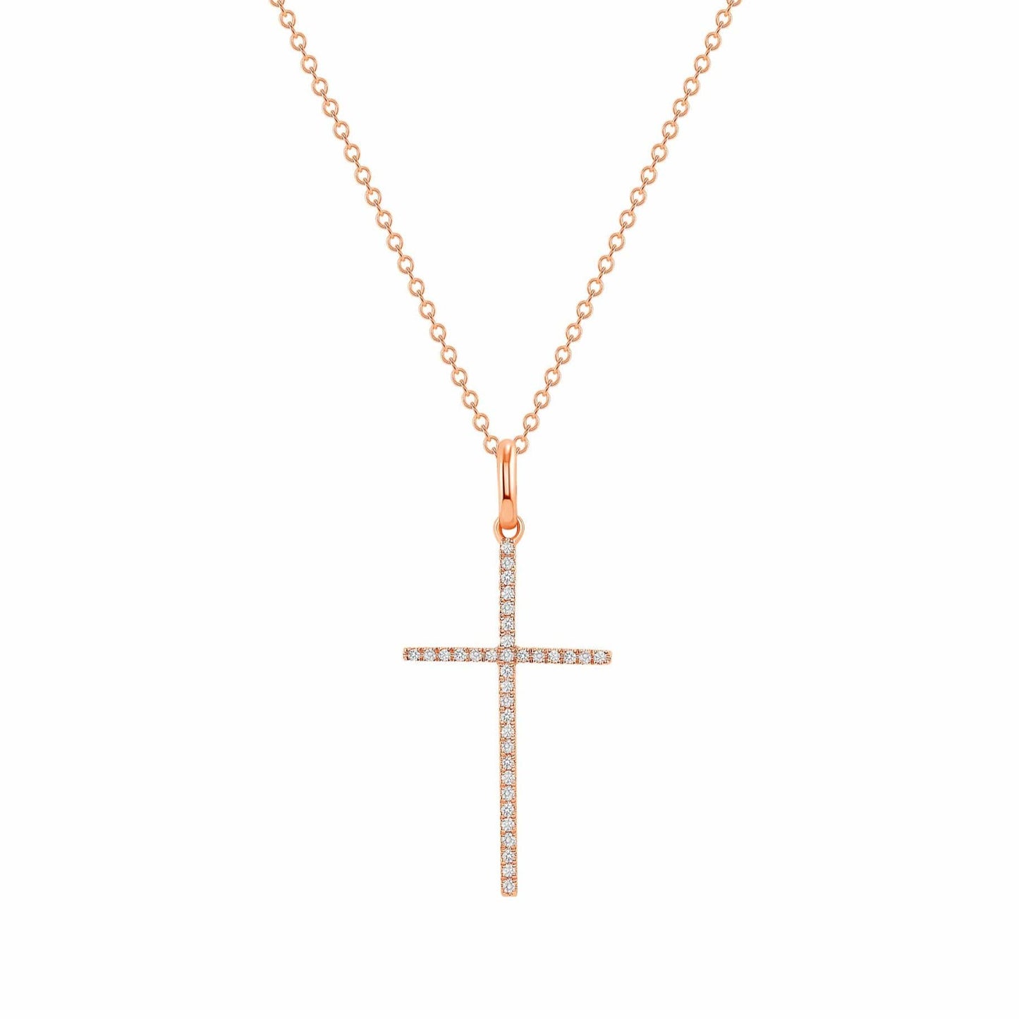 Thin Diamond Cross Necklace - Happy Jewelers Fine Jewelry Lifetime Warranty