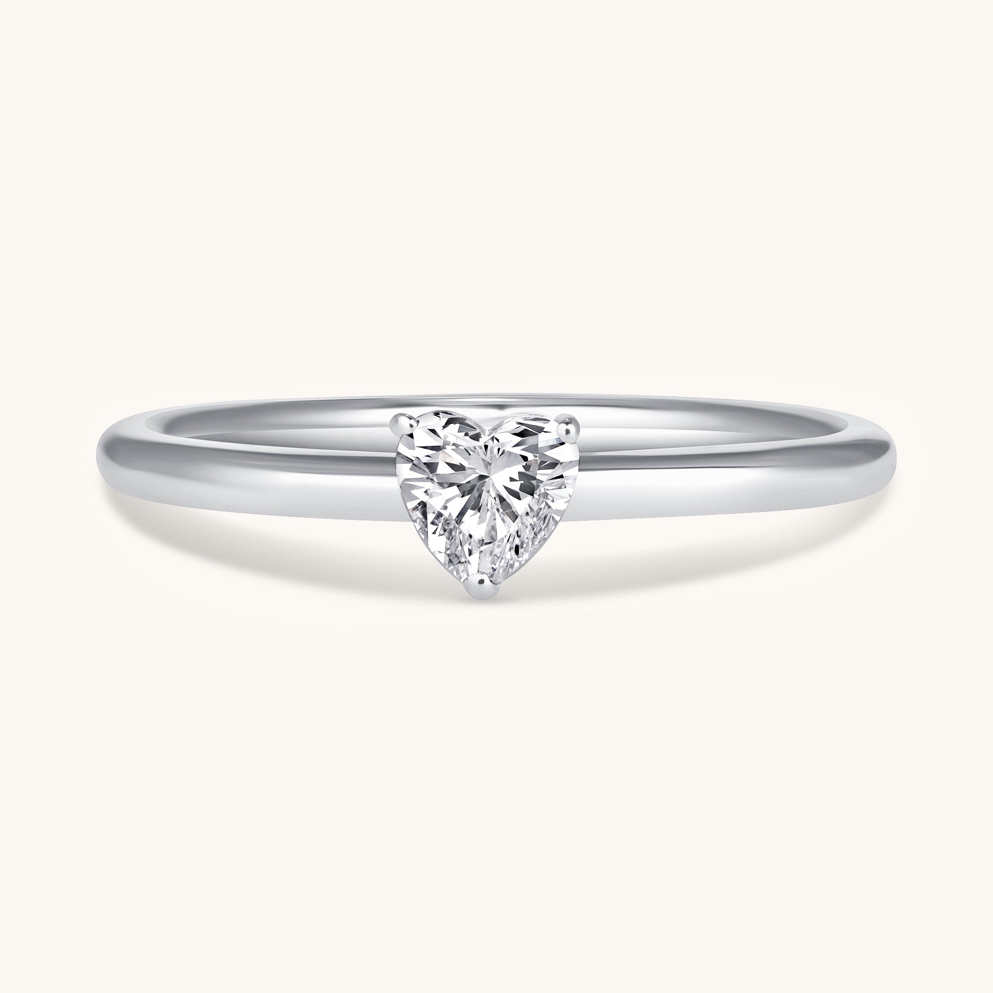 Petite Lab Diamond Solitaire Promise Ring
