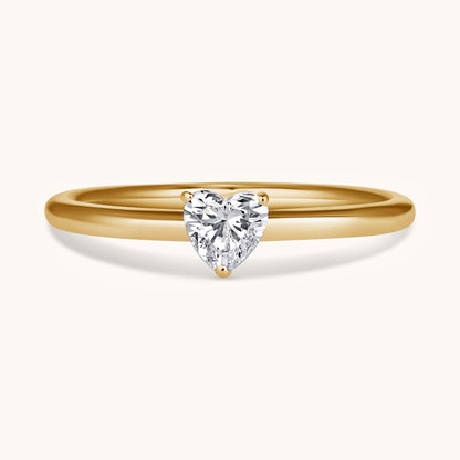 Petite Lab Diamond Solitaire Promise Ring