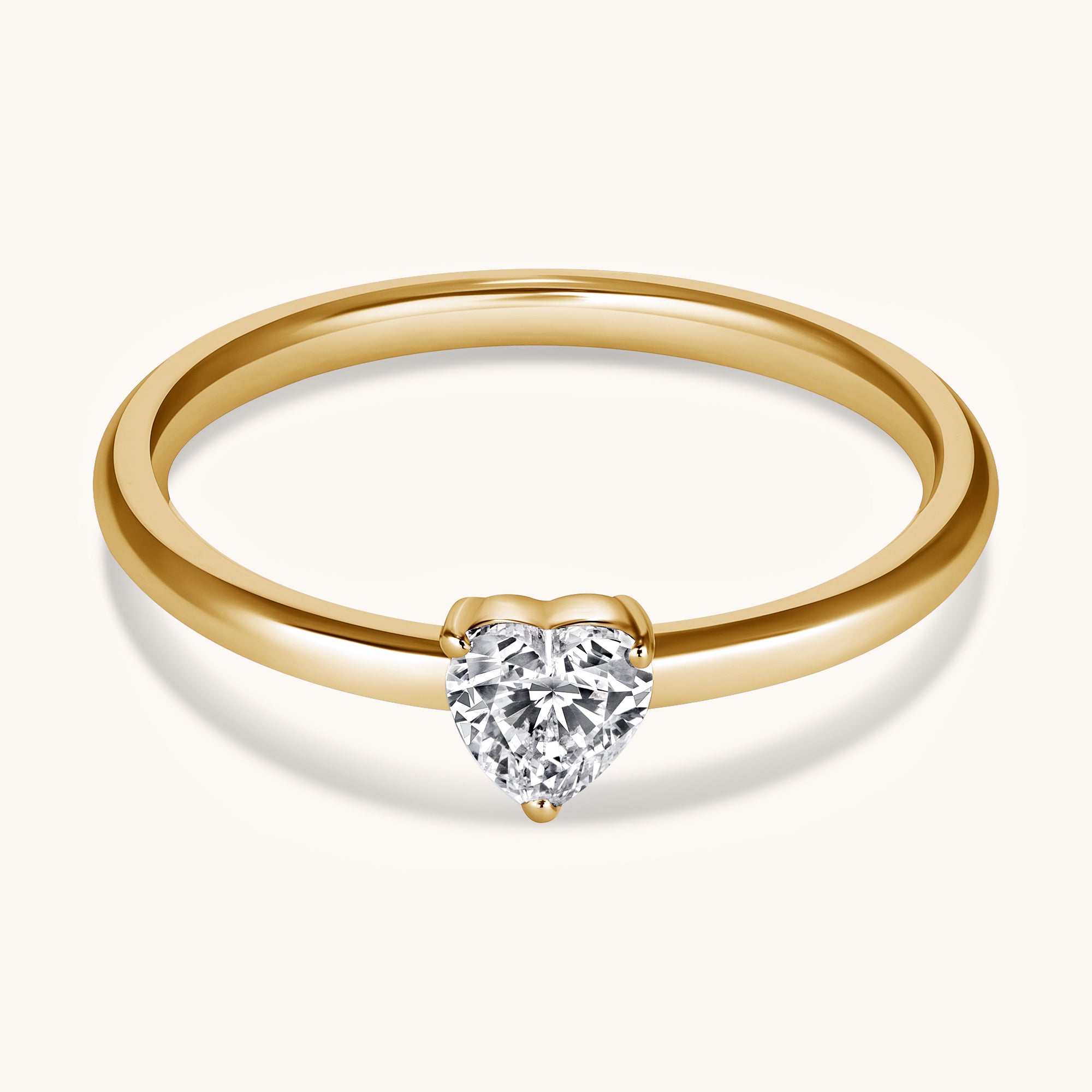 Petite Lab Diamond Solitaire Promise Ring
