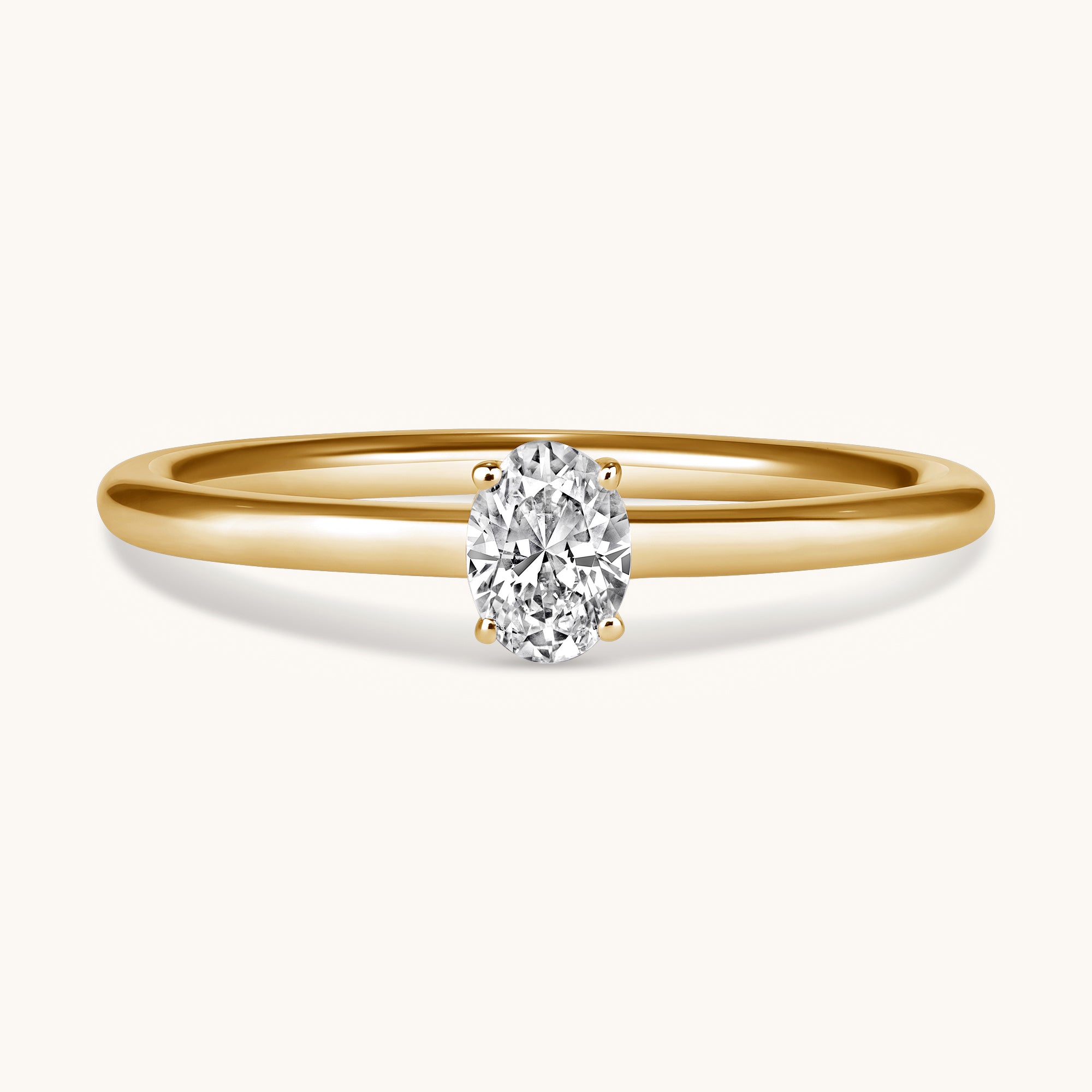 Petite Lab Diamond Solitaire Promise Ring