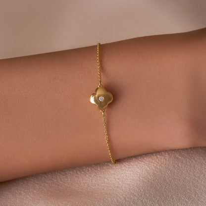 Diamond Bubble Clover Bracelet - Happy Jewelers Fine Jewelry Lifetime Warranty