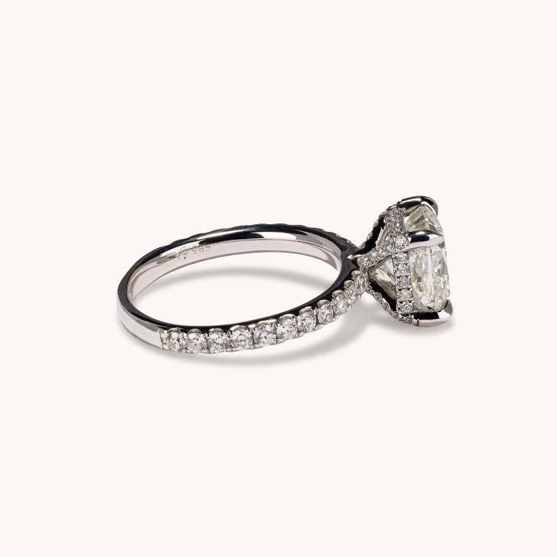 3.04 Carat Cushion Natural Diamond Engagement Ring - Happy Jewelers Fine Jewelry Lifetime Warranty