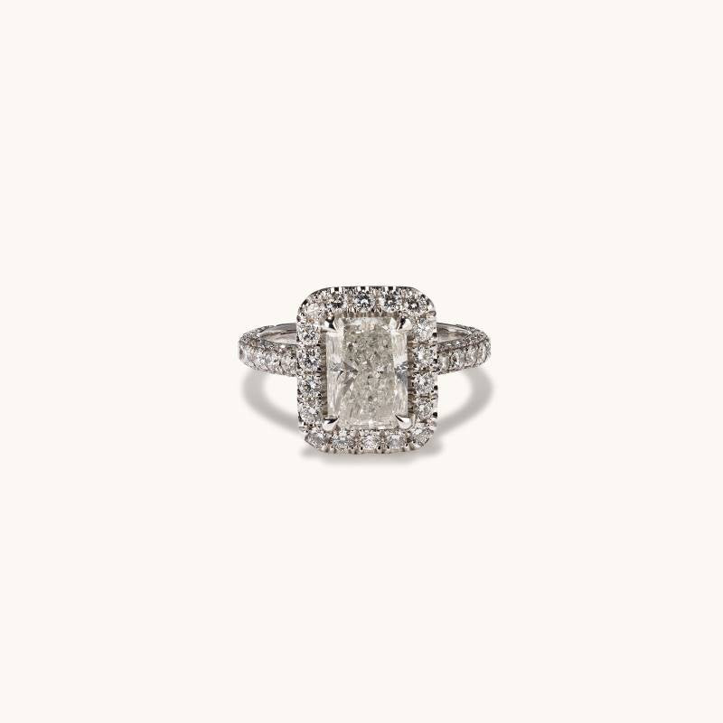 2.05 Radiant Natural Diamond Engagement Ring