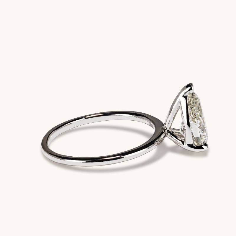 2.01 Pear Natural Diamond Engagement Ring