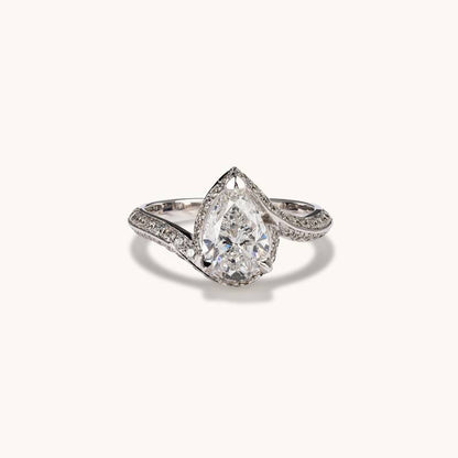 1.54 Pear Natural Diamond Engagement Ring - Happy Jewelers Fine Jewelry Lifetime Warranty