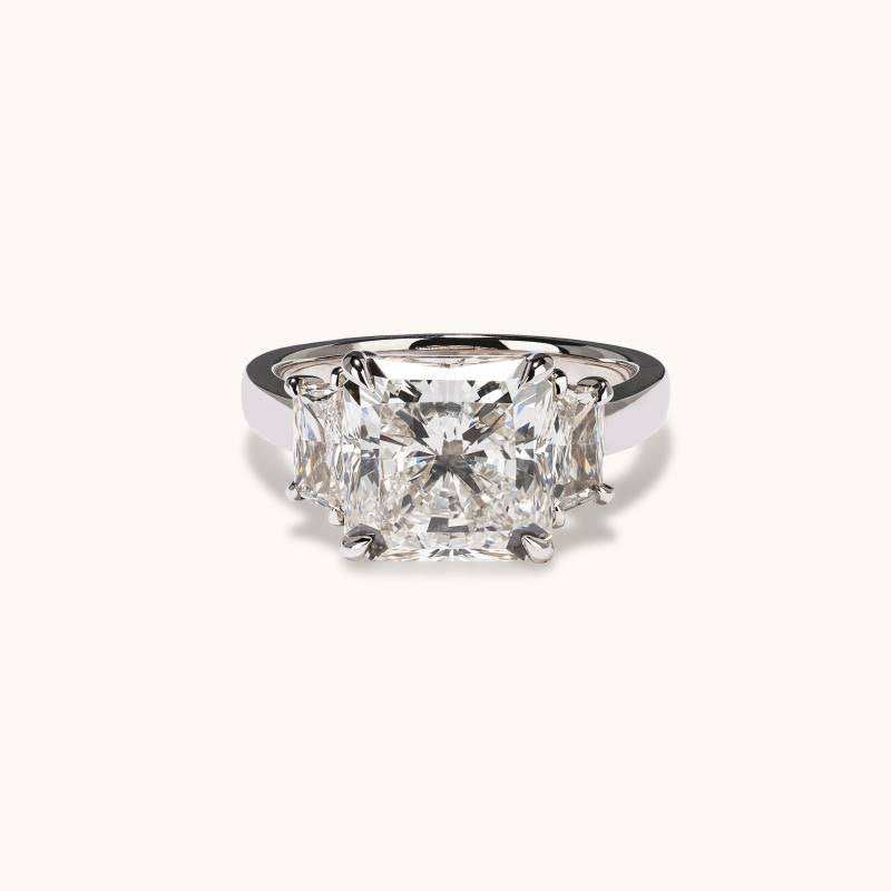 6.30 Princess Lab Diamond 3-Stone Engagement Ring