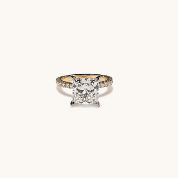 4.18 Princess Lab Diamond Engagement Ring