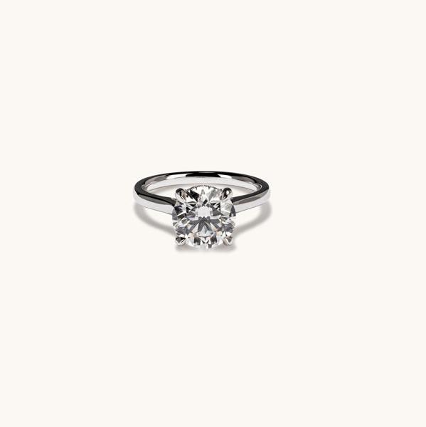 2.70 Round Lab Diamond Engagement Ring with Hidden Halo