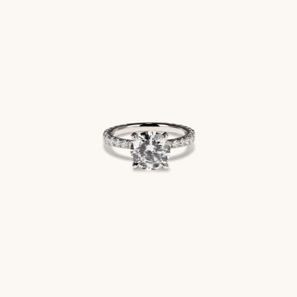 2.03 Round Natural Diamond Engagement Ring