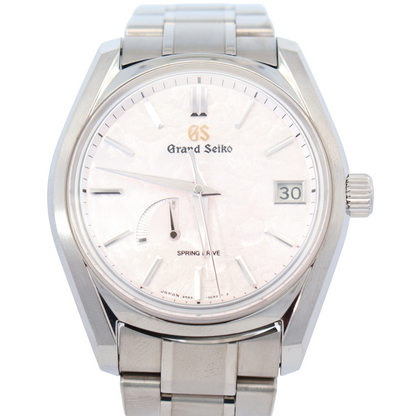 Grand Seiko Spring Drive 40mm Pink MOP Dial Watch Ref# SBGA413 - Happy Jewelers Fine Jewelry Lifetime Warranty