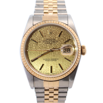 Rolex Datejust 36mm Jubilee Dial Watch Ref# 16233 - Happy Jewelers Fine Jewelry Lifetime Warranty
