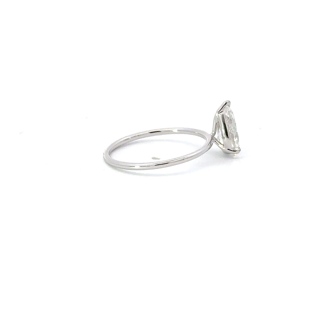 1.04 Carat Pear Lab Grown Diamond Engagement Ring - Happy Jewelers Fine Jewelry Lifetime Warranty