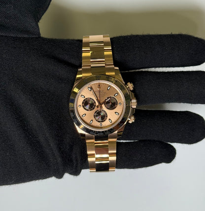 Rolex Daytona 40mm Pink Sundust Dial Watch Ref# 116505 - Happy Jewelers Fine Jewelry Lifetime Warranty