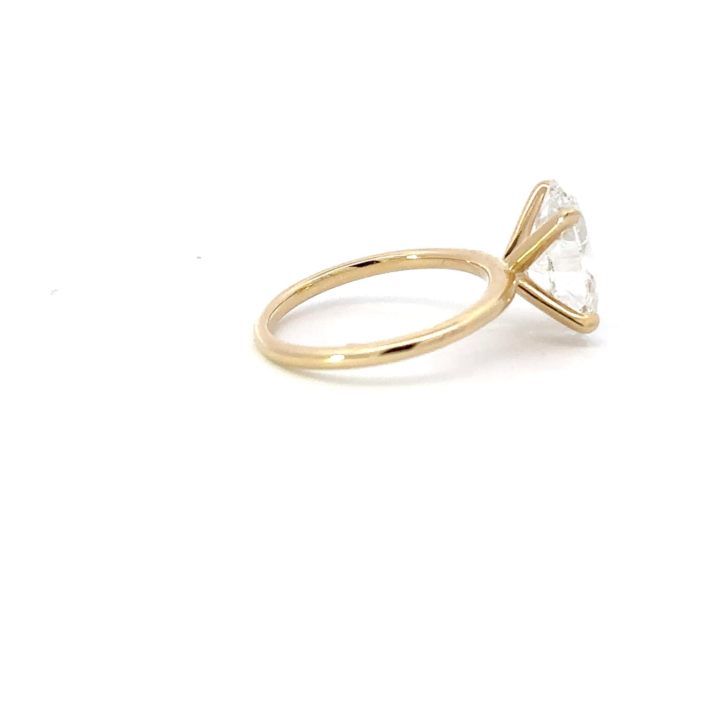 3.53 Carat Oval Lab Grown Diamond Engagement Ring - Happy Jewelers Fine Jewelry Lifetime Warranty