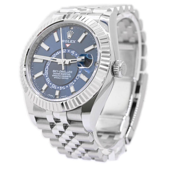 Load image into Gallery viewer, Rolex Sky-Dweller Stainless Steel 42mm Blue Stick Dial Watch Reference#: 326934 - Happy Jewelers Fine Jewelry Lifetime Warranty
