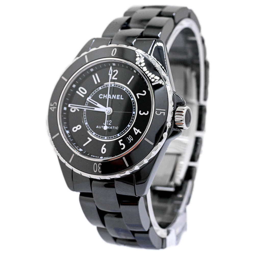 Chanel Men s J12 Black Ceramic 38mm Black Dial Watch Ref H5697