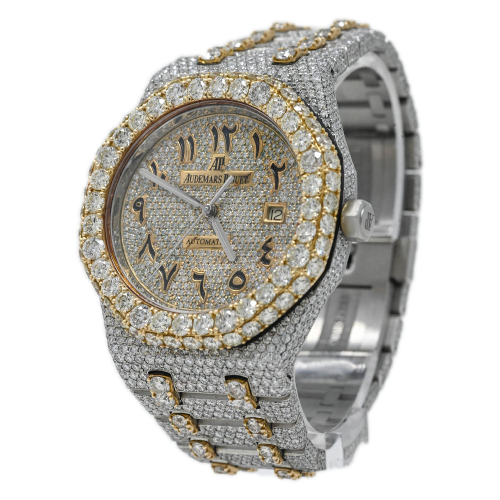 Audemars Piguet Men's Royal Oak Stainless Steel 41mm Custom ICED OUT Pave Dial Watch - Happy Jewelers Fine Jewelry Lifetime Warranty