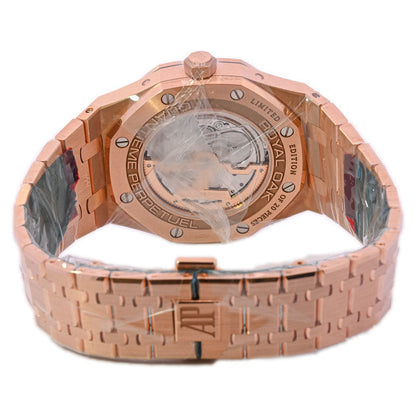 Audemars Piguet Royal Oak 41mm Rose Gold Black Perpetual Calendar Dial Watch Reference# 26614OR.YY1220OR.01 - Happy Jewelers Fine Jewelry Lifetime Warranty