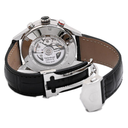 Tag Heuer Men's Carrera Stainless Steel 43MM Black Chronograph Dial Watch Reference #: CV2A1R.RQH5747 - Happy Jewelers Fine Jewelry Lifetime Warranty