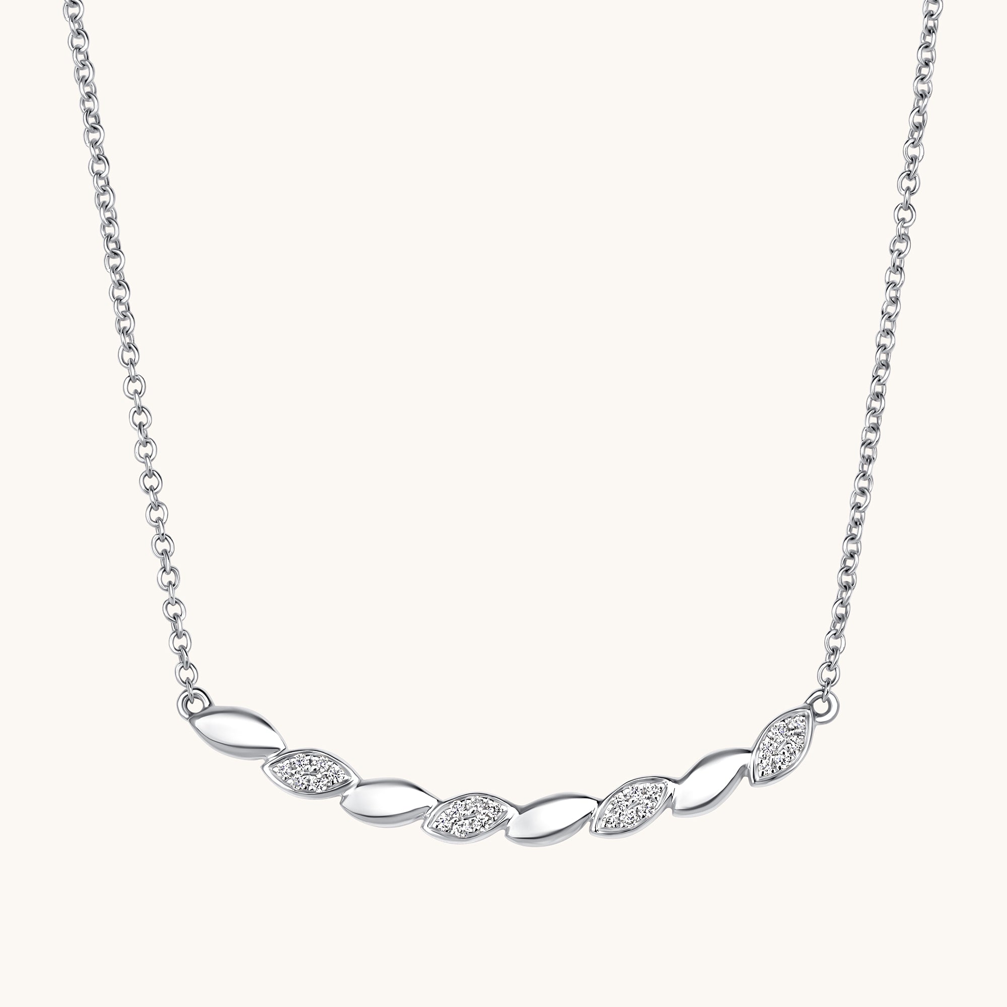Alternating Diamond Twist Necklace - Happy Jewelers Fine Jewelry Lifetime Warranty