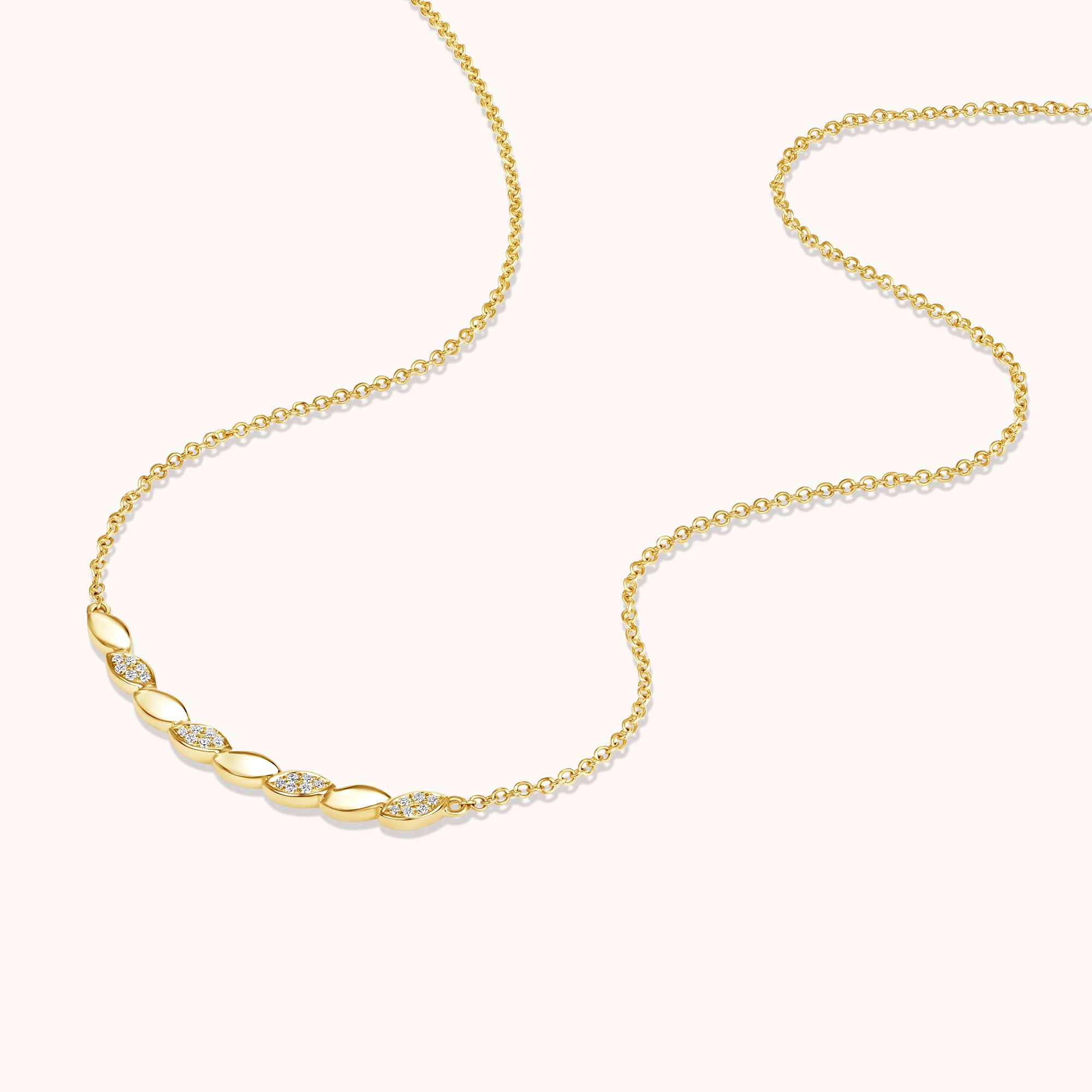 Alternating Diamond Twist Necklace - Happy Jewelers Fine Jewelry Lifetime Warranty