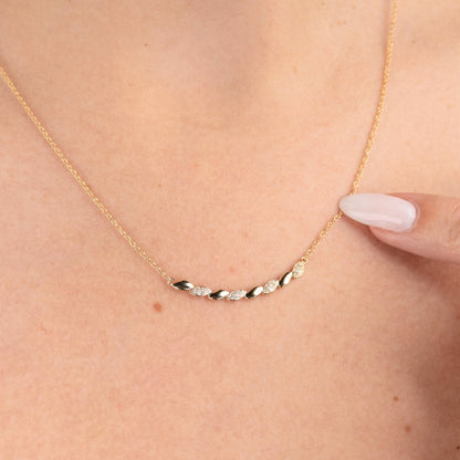 Alternating Diamond Twist Necklace - Happy Jewelers Fine Jewelry Lifetime Warranty