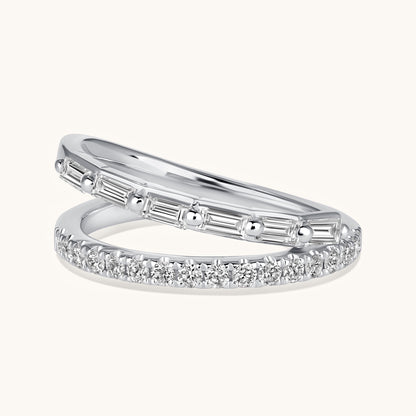 Angled Diamond Wrap Ring - Happy Jewelers Fine Jewelry Lifetime Warranty