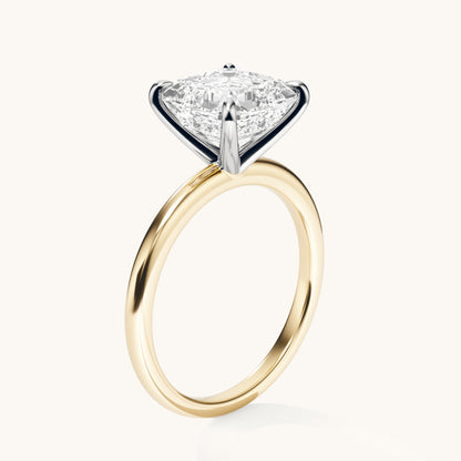 Asscher Lab Diamond Solitaire Engagement Ring