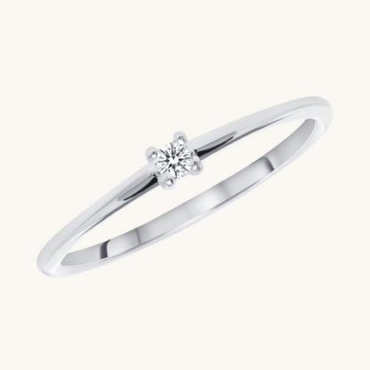 Aster Single Diamond Band - Happy Jewelers Fine Jewelry Lifetime Warranty