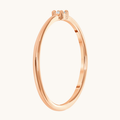 Aster Single Diamond Band - Happy Jewelers Fine Jewelry Lifetime Warranty