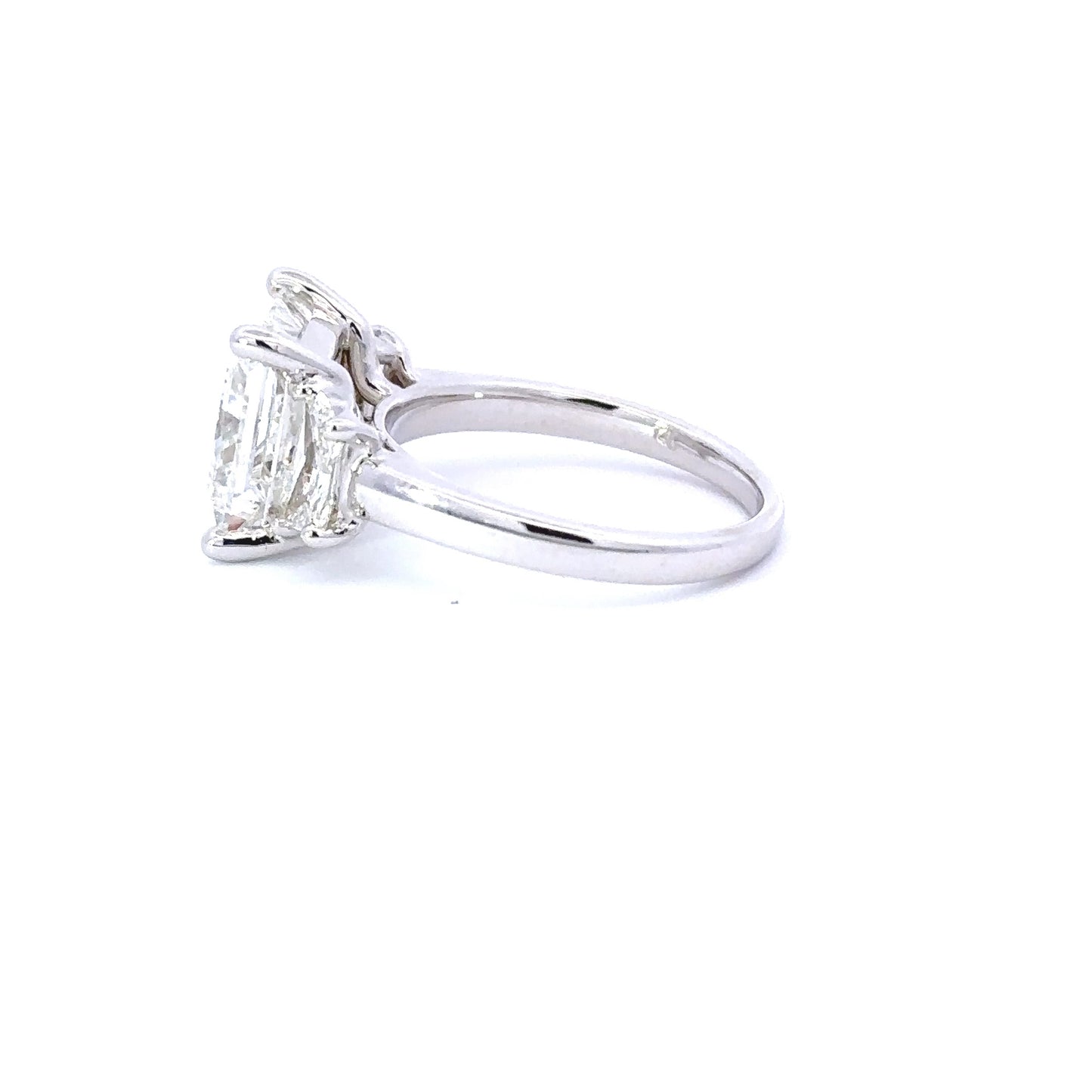 5.13 Carat Princess Lab Grown Diamond 3 Stone Engagement Ring - Happy Jewelers Fine Jewelry Lifetime Warranty