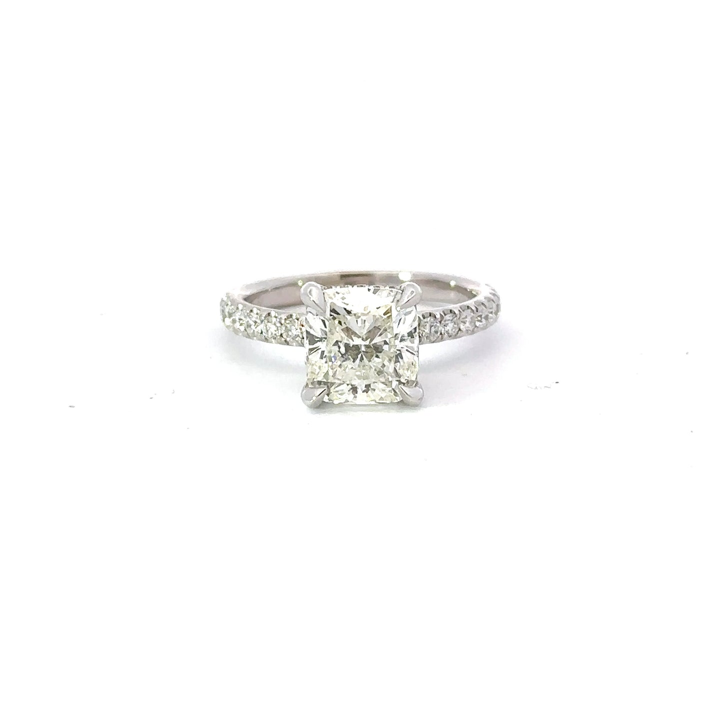 3.04 Carat Cushion Natural Diamond | Engagement Ring Wednesday - Happy Jewelers Fine Jewelry Lifetime Warranty