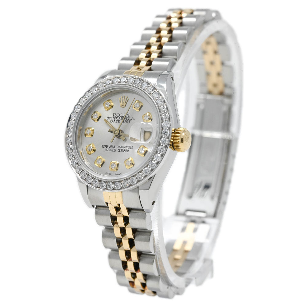 Rolex Ladies Datejust Yellow Gold & Stainless Steel 26mm Custom Champagne Diamond Dial Watch Reference# 69173 - Happy Jewelers Fine Jewelry Lifetime Warranty