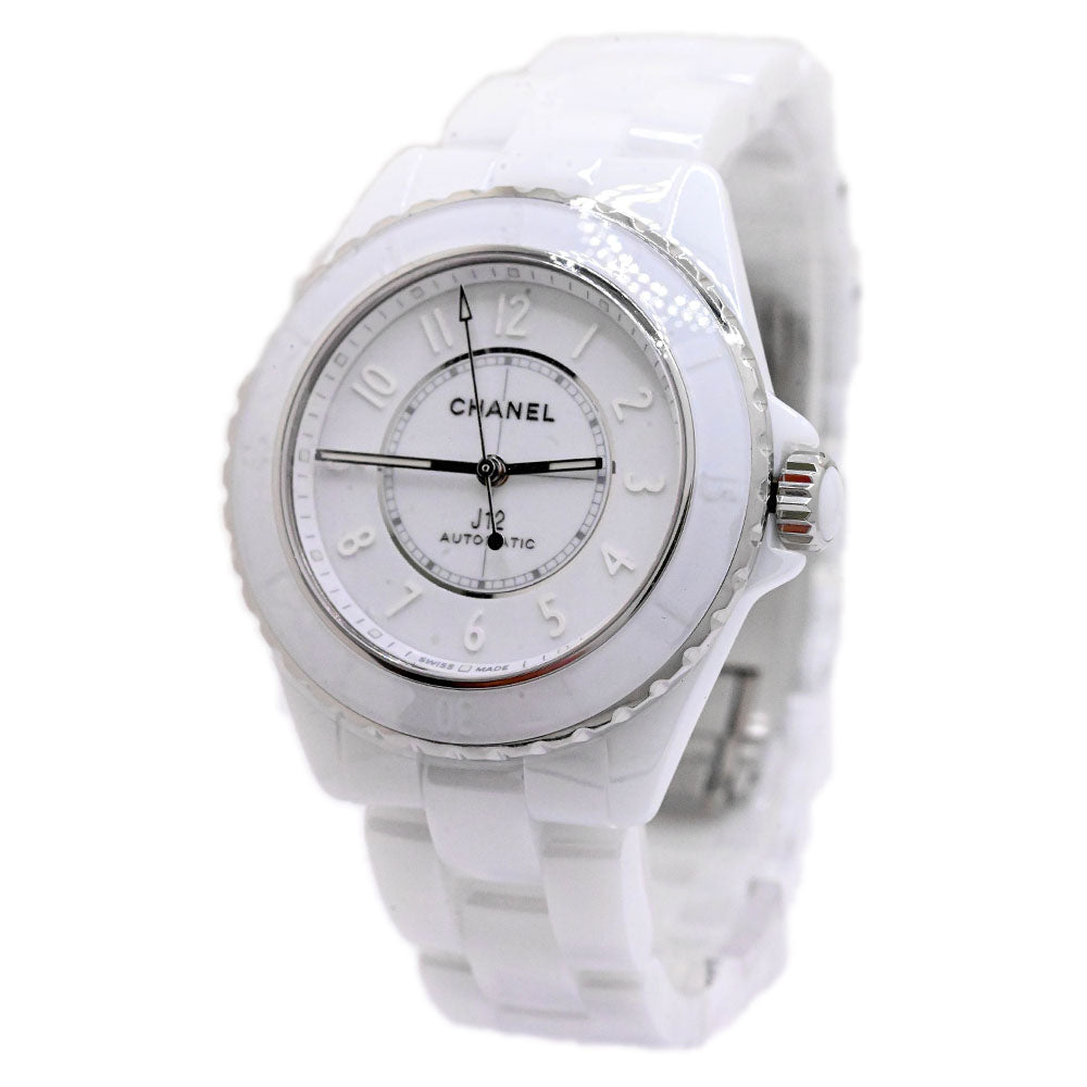Chanel Unisex J12 White Ceramic 41mm White Dial Watch Ref# H6186 - Happy Jewelers Fine Jewelry Lifetime Warranty