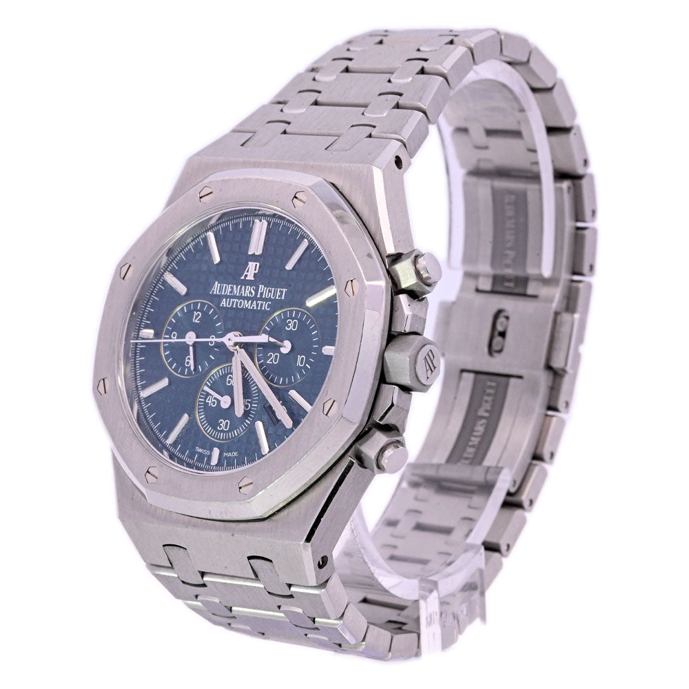 Audemars Piguet Royal Oak 41mm Stainless Steel Blue Chronograph Dial Watch Reference# 26320ST.OO.1220ST.03 - Happy Jewelers Fine Jewelry Lifetime Warranty