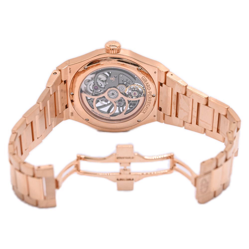 NEW! Girard Perregaux Men's Rose Gold 44mm Skelet Laureato Skeleton Dial Watch Ref# 81015-52-002-52A - Happy Jewelers Fine Jewelry Lifetime Warranty