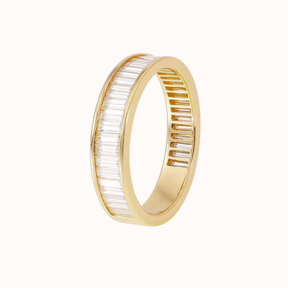 Channel Set Baguette Lab Diamond Band - Happy Jewelers Fine Jewelry Lifetime Warranty