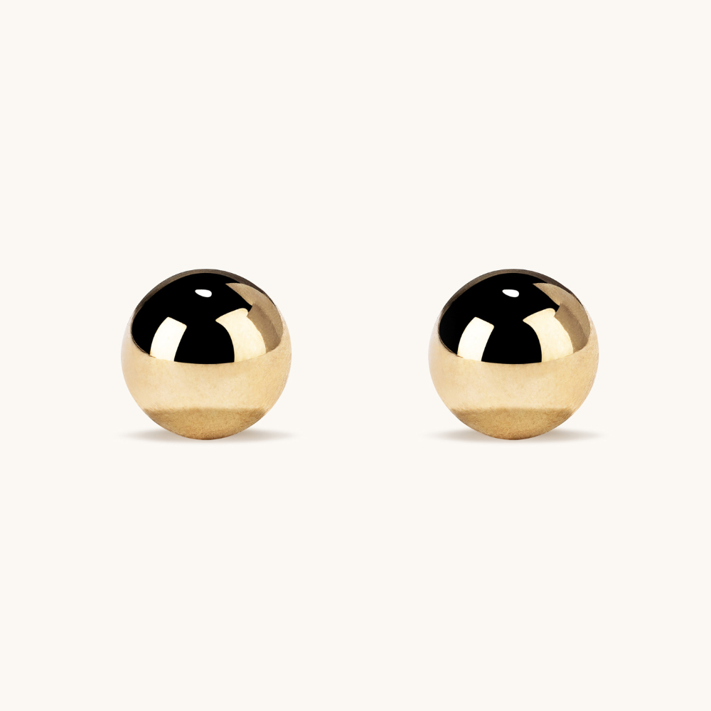 Gold Ball Stud Earrings - Happy Jewelers Fine Jewelry Lifetime Warranty