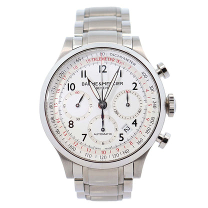 Baume & Mercier Capeland 42mm White Dial Watch Ref# M0A10064 - Happy Jewelers Fine Jewelry Lifetime Warranty