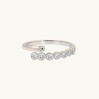 Round Diamond Bezel Cocktail Wrap Ring - Happy Jewelers Fine Jewelry Lifetime Warranty