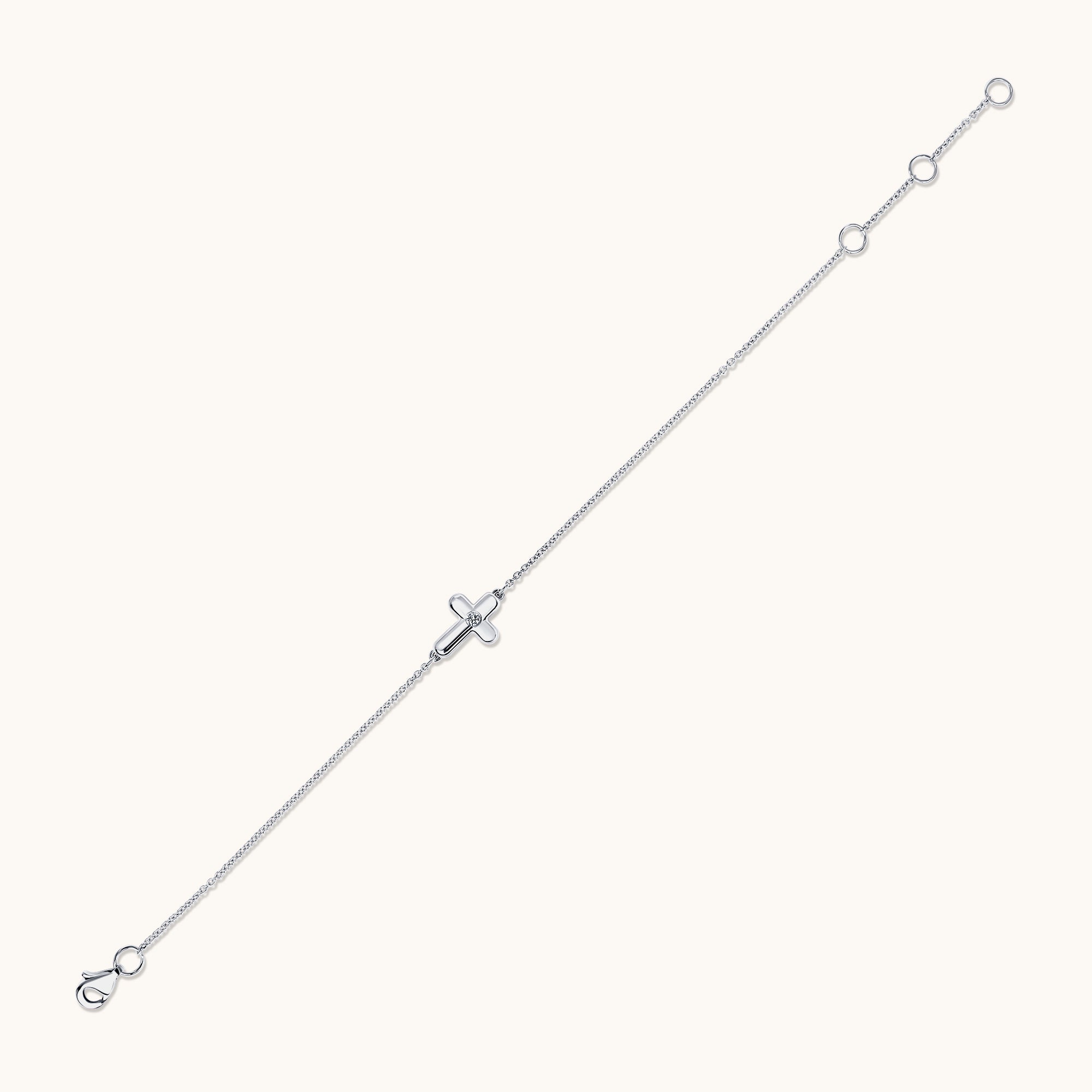 Diamond Bubble Cross Bracelet – Happy Jewelers