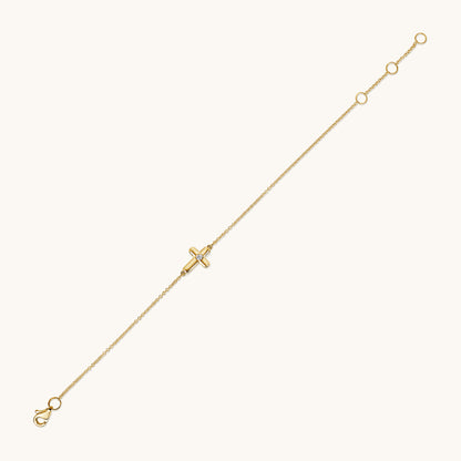 Bezzle Diamond Bubble Cross Bracelet - Happy Jewelers Fine Jewelry Lifetime Warranty
