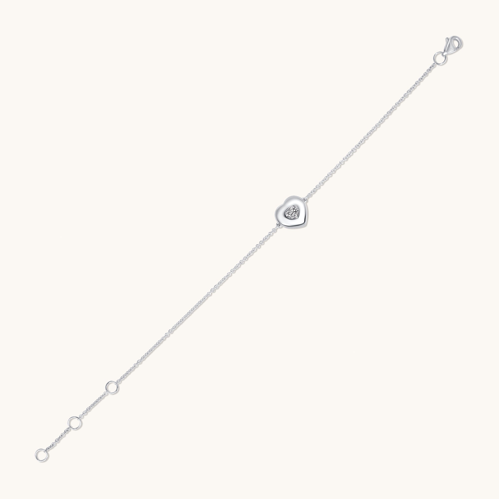 Bezzle Diamond Bubble Heart Bracelet - Happy Jewelers Fine Jewelry Lifetime Warranty