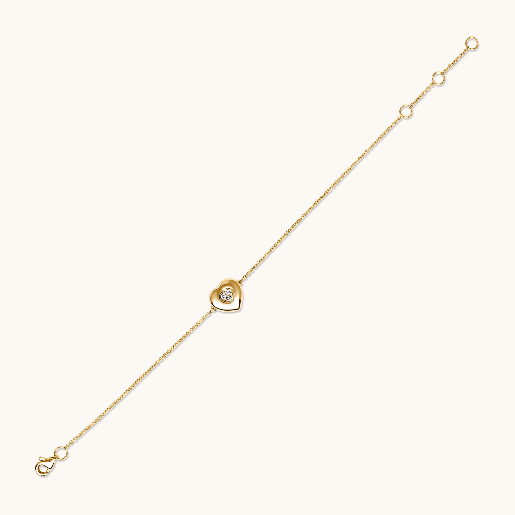 Bezzle Diamond Bubble Heart Bracelet - Happy Jewelers Fine Jewelry Lifetime Warranty