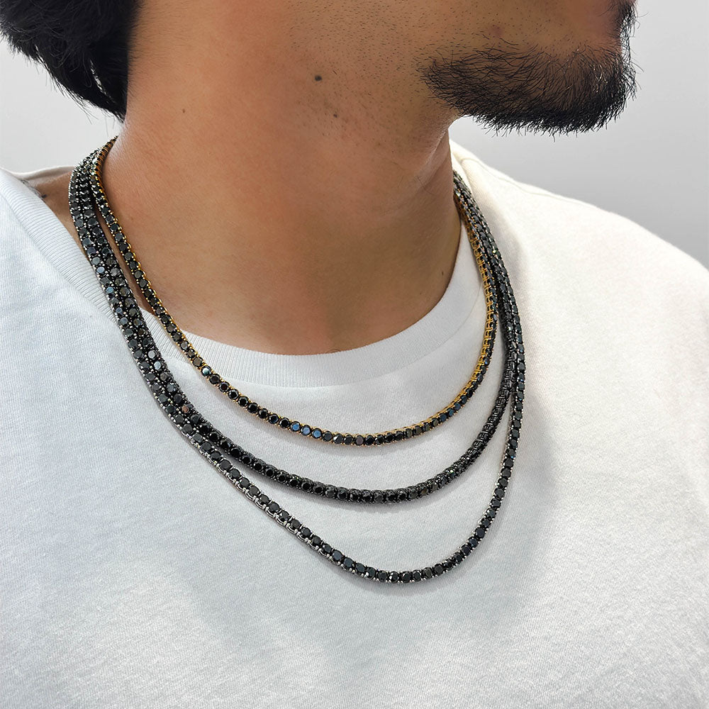 Black Moissanite Tennis Necklace - Happy Jewelers Fine Jewelry Lifetime Warranty
