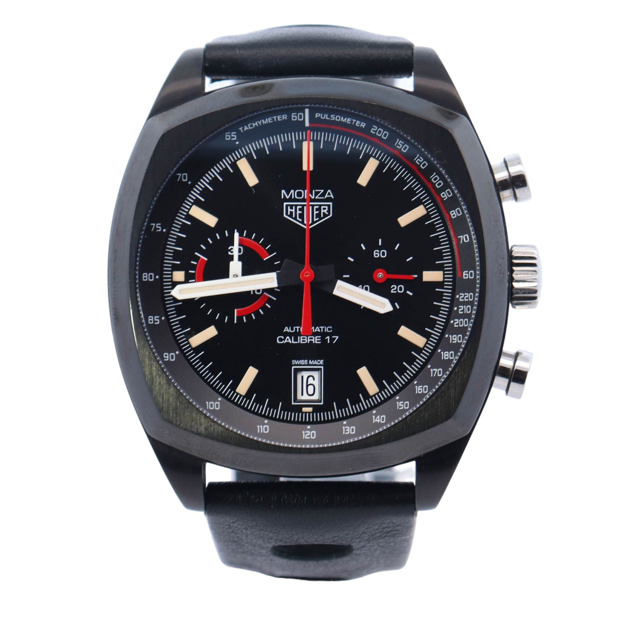 Tag Heuer Monza 42mm Black Dial Ref# CR2080 - Happy Jewelers Fine Jewelry Lifetime Warranty